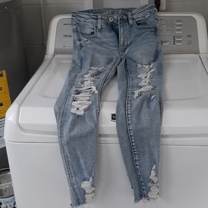 Distressed jeans